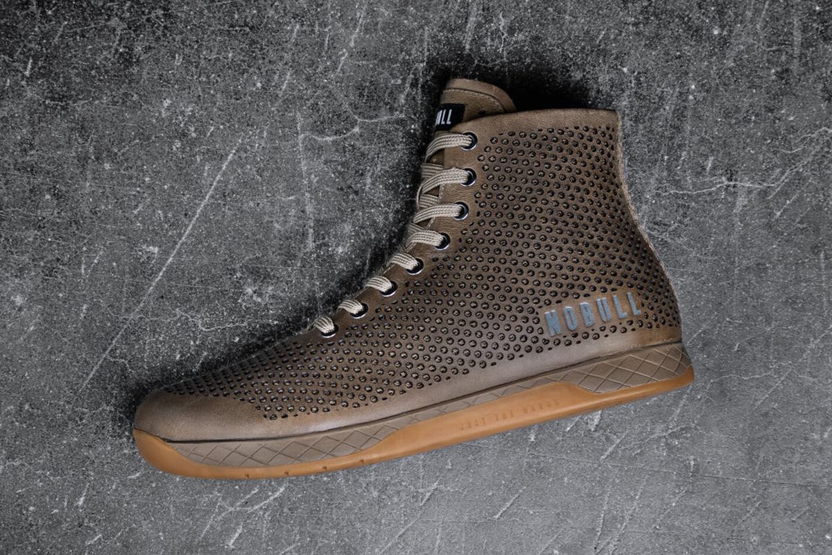 Nobull High-Top Leather Women's Trainers Brown | Australia (VY8159)